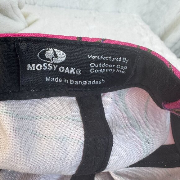 Mossy Oak Ladies Hat Pink Camo Adjustable Purple Embroidered Logo Hunting - Picture 6 of 6